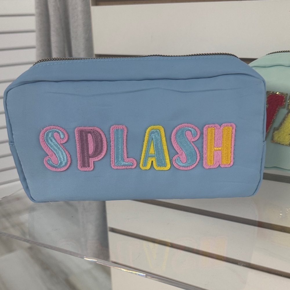 Blue 'Splash' Cosmetic Bag